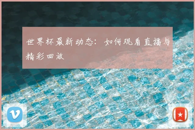 世界杯最新动态：如何观看直播与精彩回放